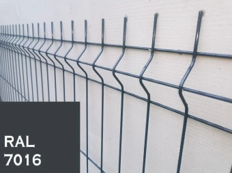 Еврозабор 3D OPTIMA 3,9мм H=1,5м L=2,5м Grafit RAL 7016