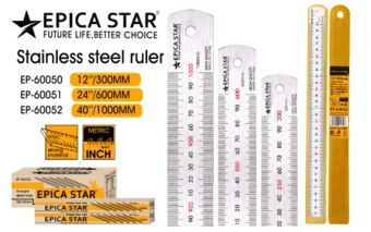 Линейка стальная 60см, EP-60051, Epica Star
