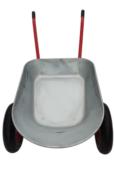 Тачка строительная (садовая) на двух колесах , оцинкованный кузов, 150kg 78L 