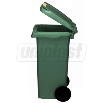 Бак мусорный пластиковый 120 л - на колесах (зеленый) 