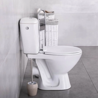 Унитаз Компакт CERSANIT - KASKADA, боковой подвод, горизонтальный, PP