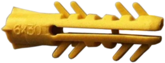 Дюбель Super+ без бурта, Ø6*30мм, под шуруп до 4мм, Wave, (100шт)