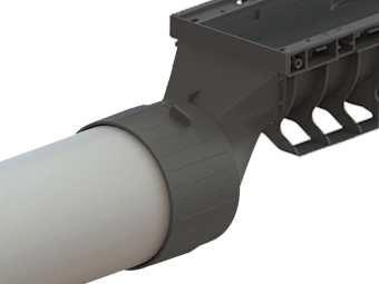 Заглушка пластиковая с выпуском 110 мм для лотка пластикового Base DN100 H120/H135