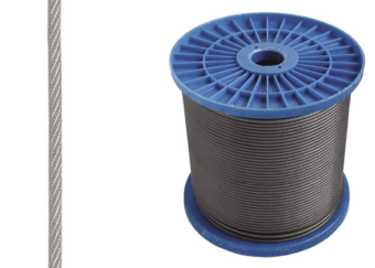 Трос стальной Ø2,0мм (1,2+0,8) - (6x7) в оболочке ПВХ, DIN 3055, Profmet