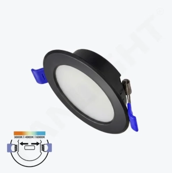 Спот LED круглый встраиваемый 6W 3CCT черный IP20 65*95*26.5 PL-UL06PB3CCT PANLIGHT