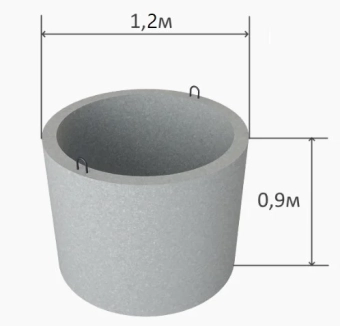 Кольцо железобетонное D=1.2m H=0.9m