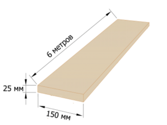 Доска 150*25*6000мм