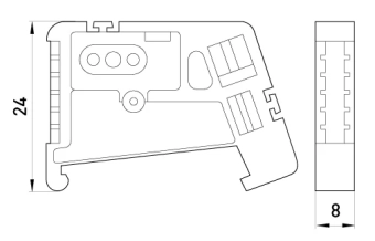 Фиксатор для наборных клеммных колодок на DIN -рейку