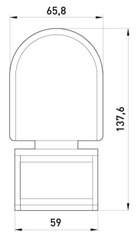 Датчик движения инфракрасный черный, 180°, IP44