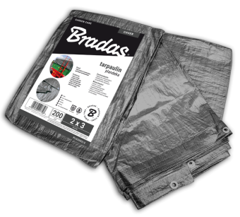 Тент, Tarpaulin, 3 x 4 м, 200г/м2, серый, PLG2003/4