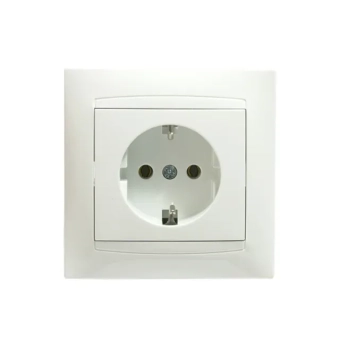 Розетка с заземлением Elmos 9206-42 Jasmin 16 A 230 В Белый