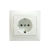 Розетка с заземлением Elmos 9206-42 Jasmin 16 A 230 В Белый