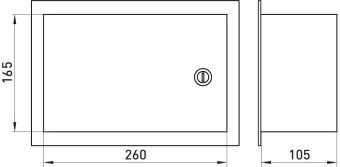 Шкаф металлический (165х260х100) встраиваемый, с замком, 12 модулей
