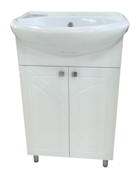 Шкаф под умывальник Aura + умывальник Riva белый 50cm