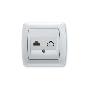 Розетка компьютерная одинарная ' RJ45 cat5e ' Carmen Viko by Panasonic. Белый
