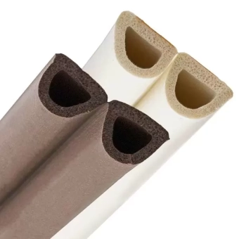 Уплотнитель самоклеящийся для дверей и окон "D" профиль 12х10мм, 50м, черный