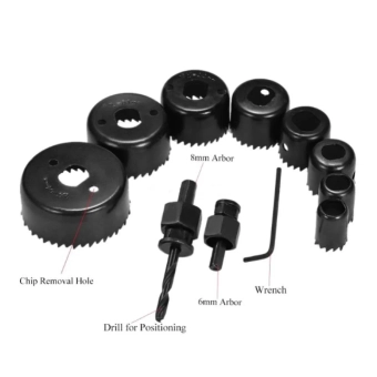 Набор режущих коронок для ГКЛ (19мм, 22мм, 29мм, 32мм, 38мм, 44мм, 51мм, 64мм) EP-10220, Epica Star