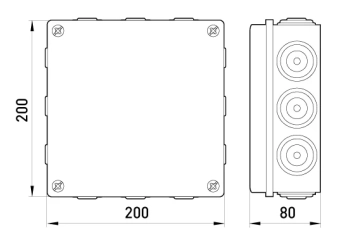 Монтажная коробка e.db.pro.200.200.80