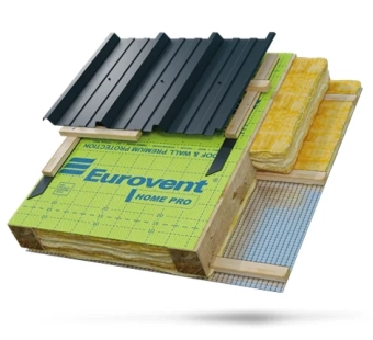 Супердиффузионная паропроницаемая трехслойная мембрана Eurovent HOME PRO 135 г/м²