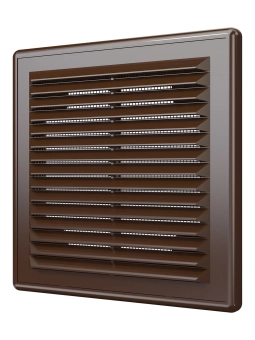 Вытяжная вентиляционная решетка с сеткой и рамкой Mistral 15х15 Brown