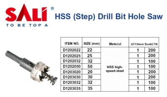 Коронка для отверстий в металле Ø20мм, быстрорежущая сталь HSS, SALI 