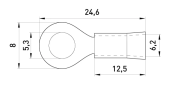 Изолированный наконечник e.terminal.stand.rv3.3,5.5.yellow 2.5-4 кв.мм, желтый E.NEXT