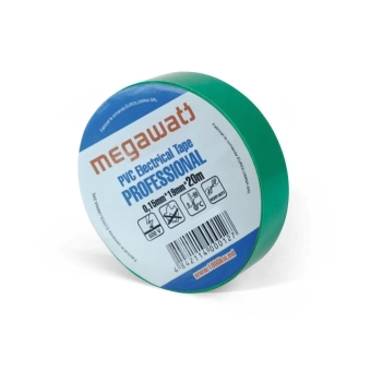 Изолента ПВХ 0.15x19мм Зеленая 20 метров MegaWatt