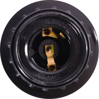 Патрон бакелитовый Е27 с гайкой, черный E.NEXT