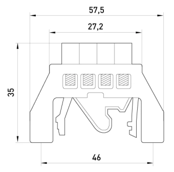 Шина нулевая e.bsi.pro.2.4 в изолированном корпусе универсальная