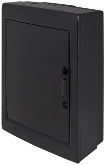 Корпус пластиковый на 24 модуля e.plbox.pro.n.24b.black навесной, черный с непрозрачными дверямиIP40