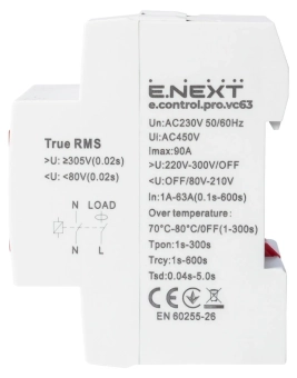 Реле контроля напряжения и тока e.control.pro.vc63