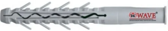 Дюбель нейлоновый KPR Ø12x200мм, без шурупа, для тяжелых нагрузок, Wave, (10шт)