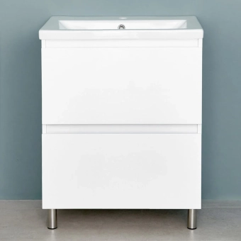 Шкаф напольный Trend белый матовый под умывальник Como/Moduo 600