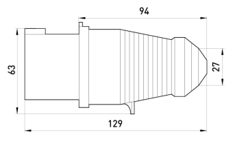 Силовая вилка переносная e.plug.pro.5.16, 5п., 380В, 16А