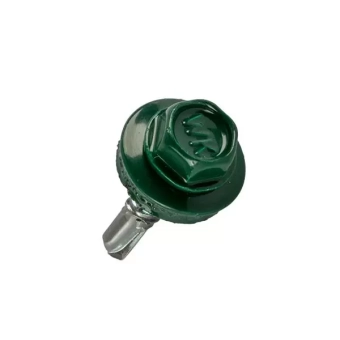 Саморез для крепления в металл  Зеленый RAL 7016. 4.8 x 19 мм