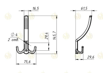 Крючок вешалка  nr. 11 полимерное покрытие белый