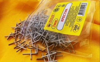 Крестики дистанционные для укладки плитки - 1мм, Wave, (200шт)