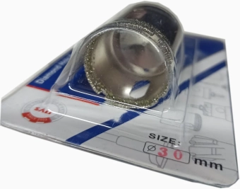 Сверло алмазное трубчатое (коронка) по стеклу, керамике, керамограниту Ø32мм, H=30мм, SALI