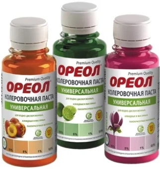 Универсальный пигмент, паста "Ореол " 100ml Лимон №01 (9076)