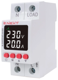 Реле контроля напряжения 40А с индикацией силы тока и напряжения