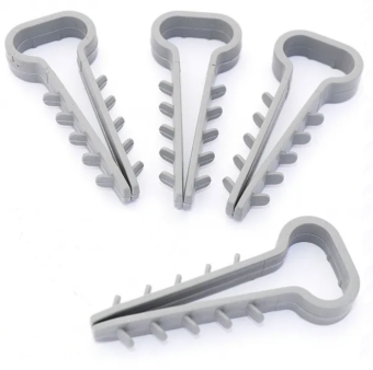 Дюбель зажим для плоских кабелей - 8*4mm, тип "Ёлочка", Wave, (100шт)