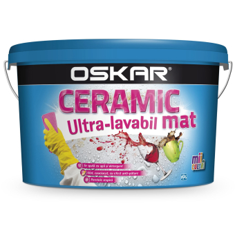Ультра Моющаяся Краска OSKAR Ceramic 8,5L, цвет Белый, Матовая