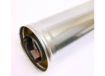 Труба дымохода двустенная (Сэндвич) L=1м (сталь ASI430/0.5мм+нержавейка) Ø115*200мм, FERRUM