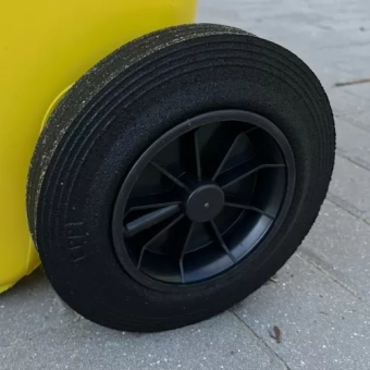 Контейнер для вывоза мусора 120L, колеса каучук, черный Germany (HDPE)