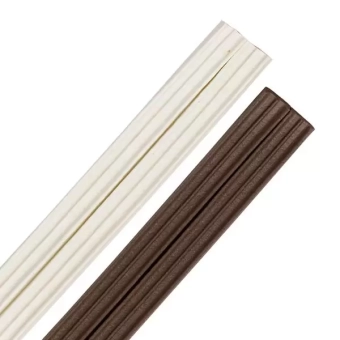 Уплотнитель самоклеящийся для дверей и окон "E" профиль 9x4мм, коричневый Profmet