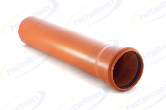 Труба наружная канализационная гладкая PP Ø160x4.9x3000 мм, оранж