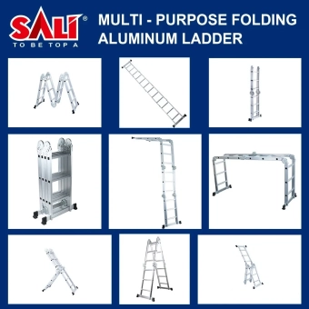 Мультифункциональная лестница трансформер, алюминий 3ступени*4секции, h=0.94/1.78/3.48m, SALI