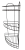 Полка угловая для ванной 3 яруса ECO BLACK TEKNIKTEL Полка угловая для ванной 3 яруса ECO BLACK TEKNIKTEL