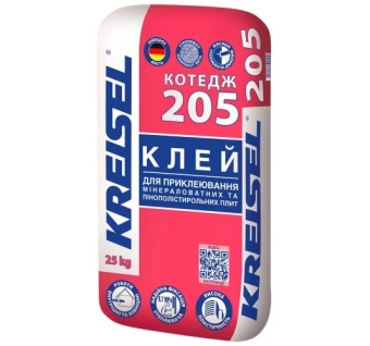 Клей Kreisel 205 для минеральной ваты и полистирола "Коттедж" 25кг 