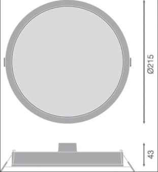 Спот LED Downlight DL DN 215 24W 865 WT IP44 LEDV